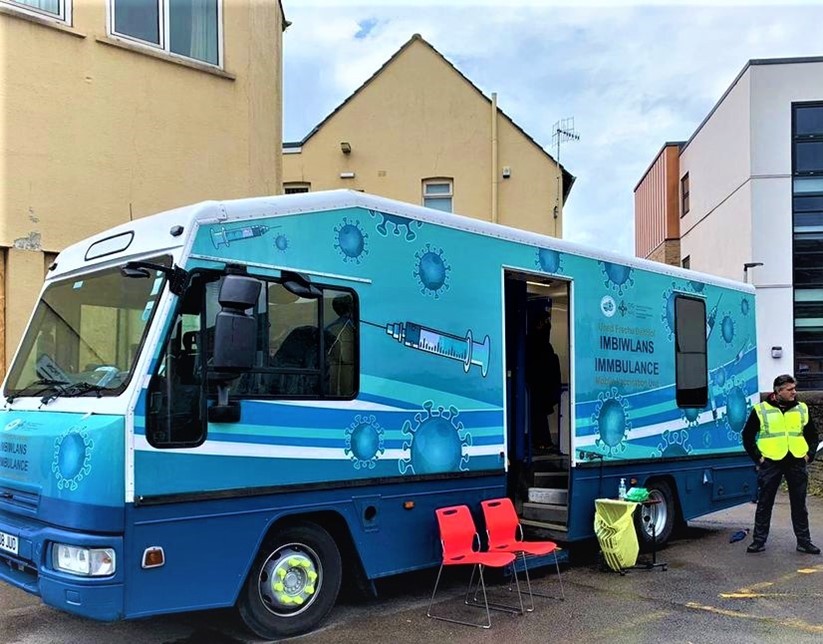 Immbulance outside Port Talbot Mosque